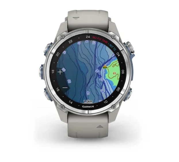 * Descent Mk3 - 43 Mm Stainless Steel With Fog Grey Silicone Band