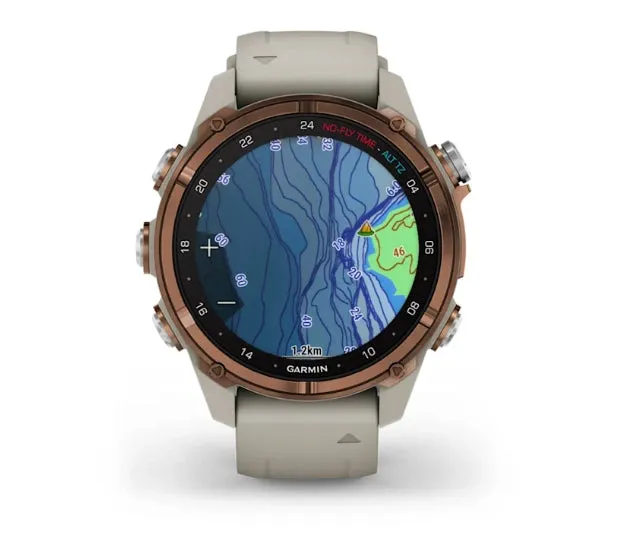 * Descent Mk3I - 43 Mm Bronze Pvd Titanium With French Grey Silicone Band