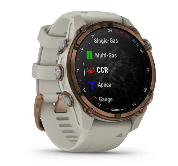 * Descent Mk3I - 43 Mm Bronze Pvd Titanium With French Grey Silicone Band