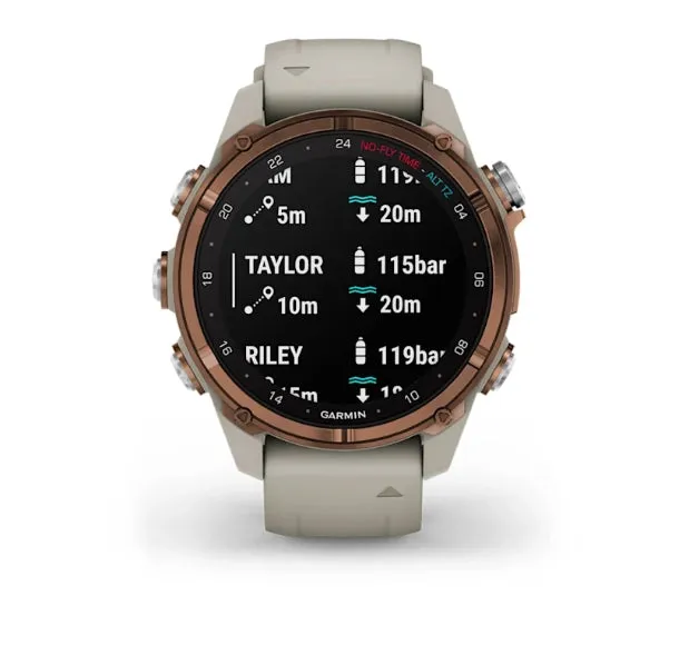 * Descent Mk3I - 43 Mm Bronze Pvd Titanium With French Grey Silicone Band