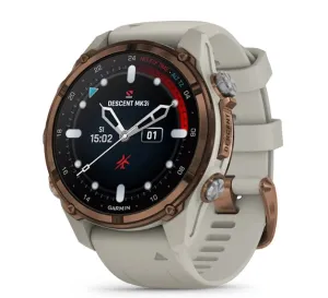 * Descent Mk3I - 43 Mm Bronze Pvd Titanium With French Grey Silicone Band