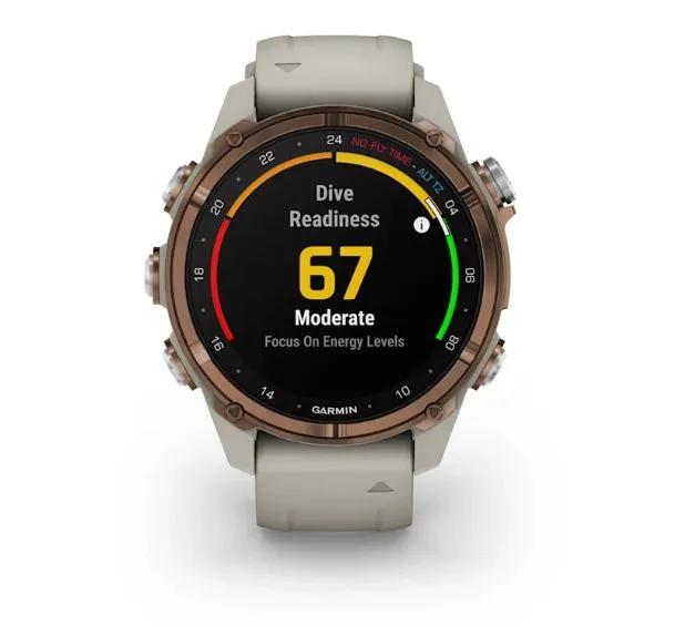 * Descent Mk3I - 43 Mm Bronze Pvd Titanium With French Grey Silicone Band
