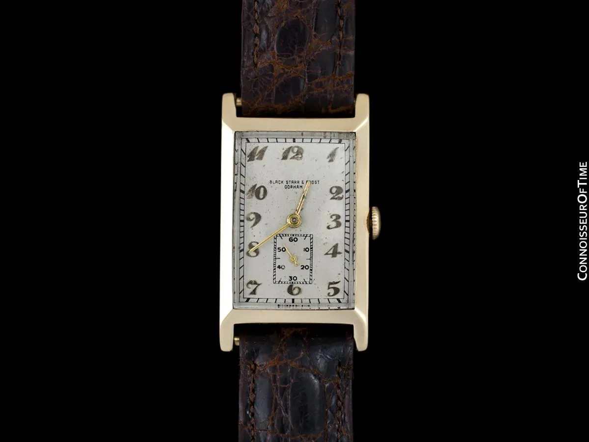 1934 Black Starr & Frost by Zenith Vintage Mens 14K Gold Watch - Gifted by Legendary TV Host Ed Sullivan