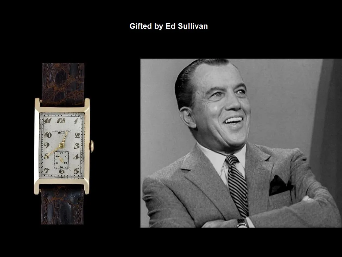 1934 Black Starr & Frost by Zenith Vintage Mens 14K Gold Watch - Gifted by Legendary TV Host Ed Sullivan