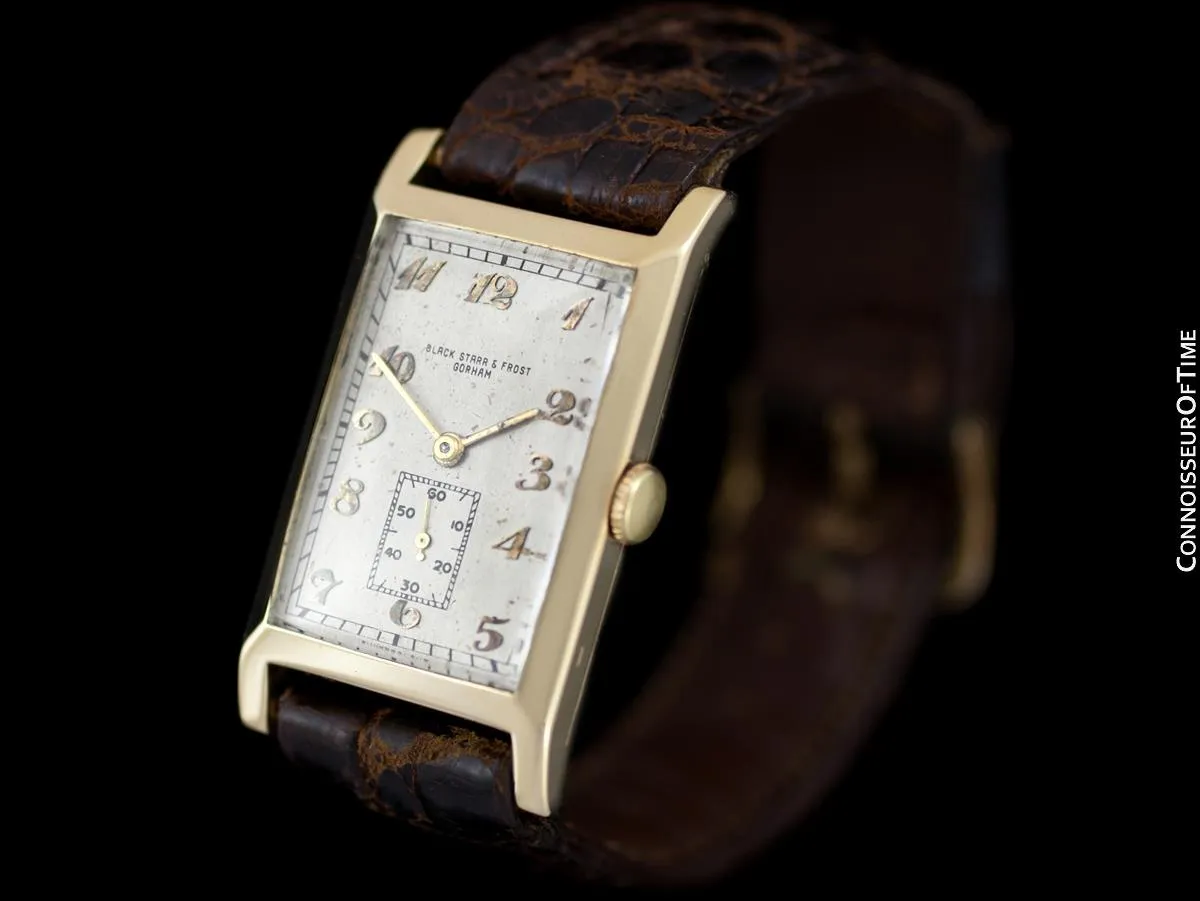 1934 Black Starr & Frost by Zenith Vintage Mens 14K Gold Watch - Gifted by Legendary TV Host Ed Sullivan