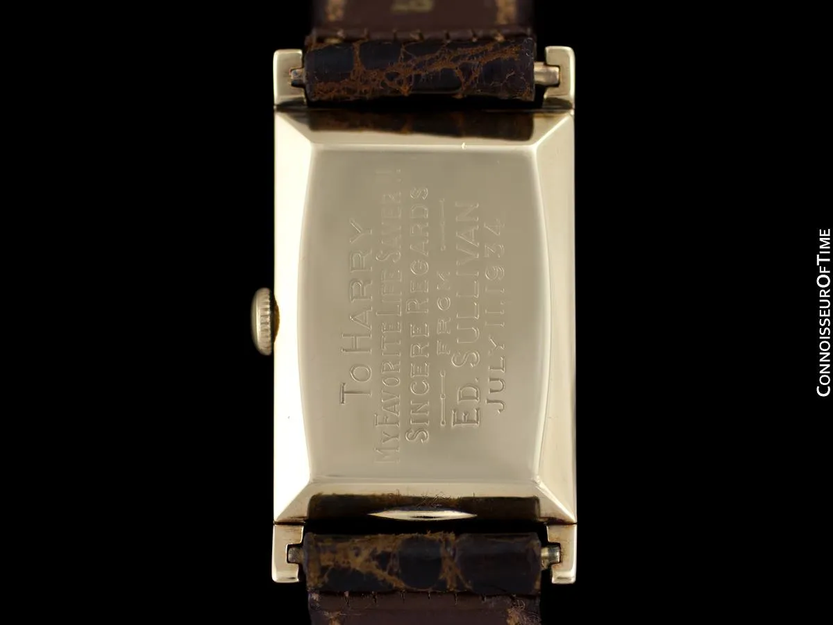 1934 Black Starr & Frost by Zenith Vintage Mens 14K Gold Watch - Gifted by Legendary TV Host Ed Sullivan