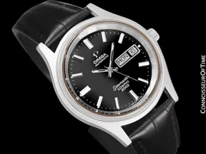 1970's Omega Seamaster Cosmic 2000 Vintage Mens Dive Watch, Automatic, Day Date - Stainless Steel