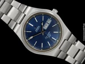 1970's Omega Seamaster Cosmic 2000 Vintage Mens Large Dive Watch, Automatic, Day Date - Stainless Steel