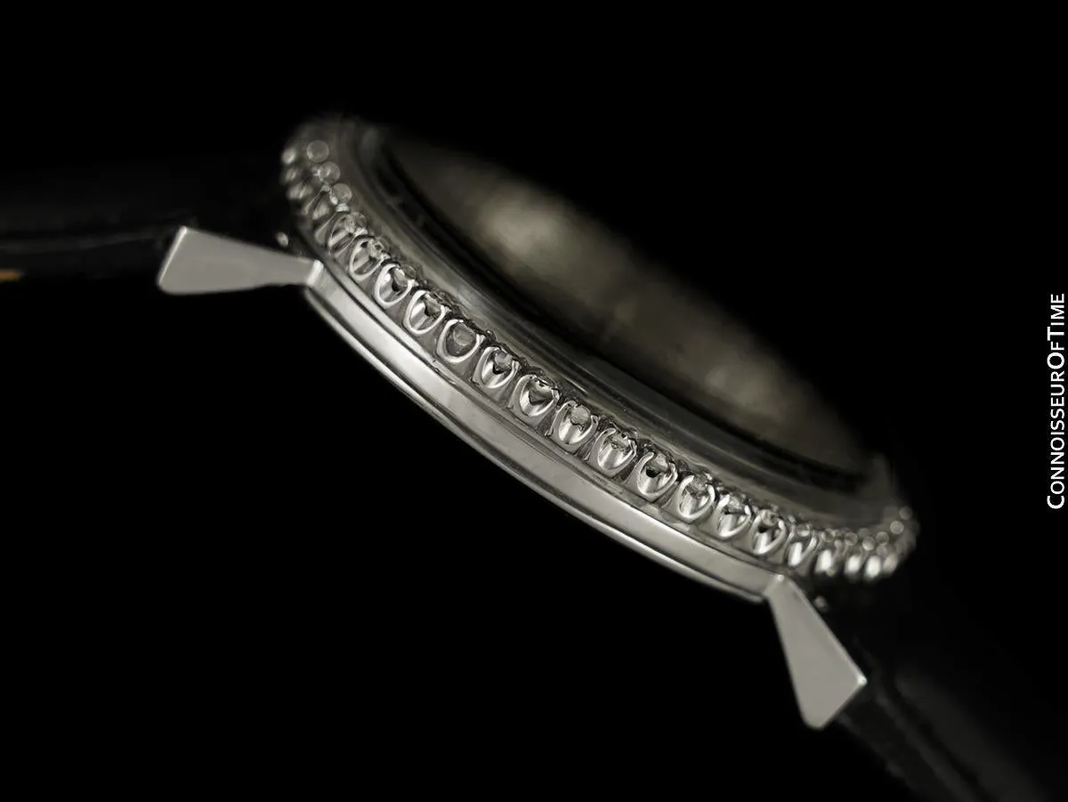 1973 Rolex Precision Vintage Mens Ref. 3411 Dress Watch - Stainless Steel & Diamonds