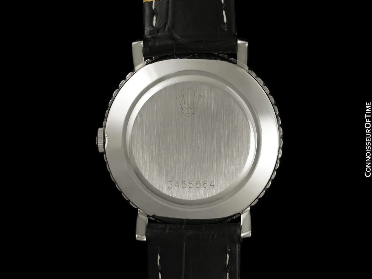 1973 Rolex Precision Vintage Mens Ref. 3411 Dress Watch - Stainless Steel & Diamonds