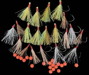 20 X DIY Flasher Assorted Colours Whiting Rigs Hooks Size 2#