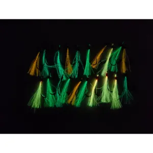 20 X DIY Luminous Flasher Hook Fishing Rig Assorted Colors Hooks Size 4# Fishing tackle