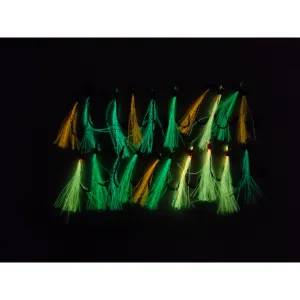 20 X DIY Luminous Flasher HookFishing Rig Assorted Colors Hooks Size 2#