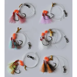 30 x Custom Designed Whiting Flasher Rigs 6 Colours In Size 4# Fishing Hooks