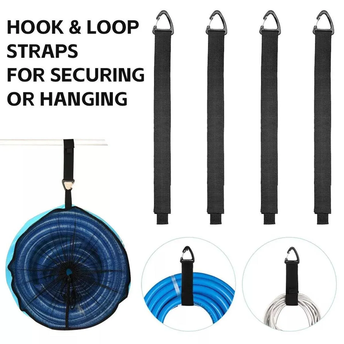 4PCS Caravan Camping RV Hose Bag Cable Storage Organizer for Water Hose Cord