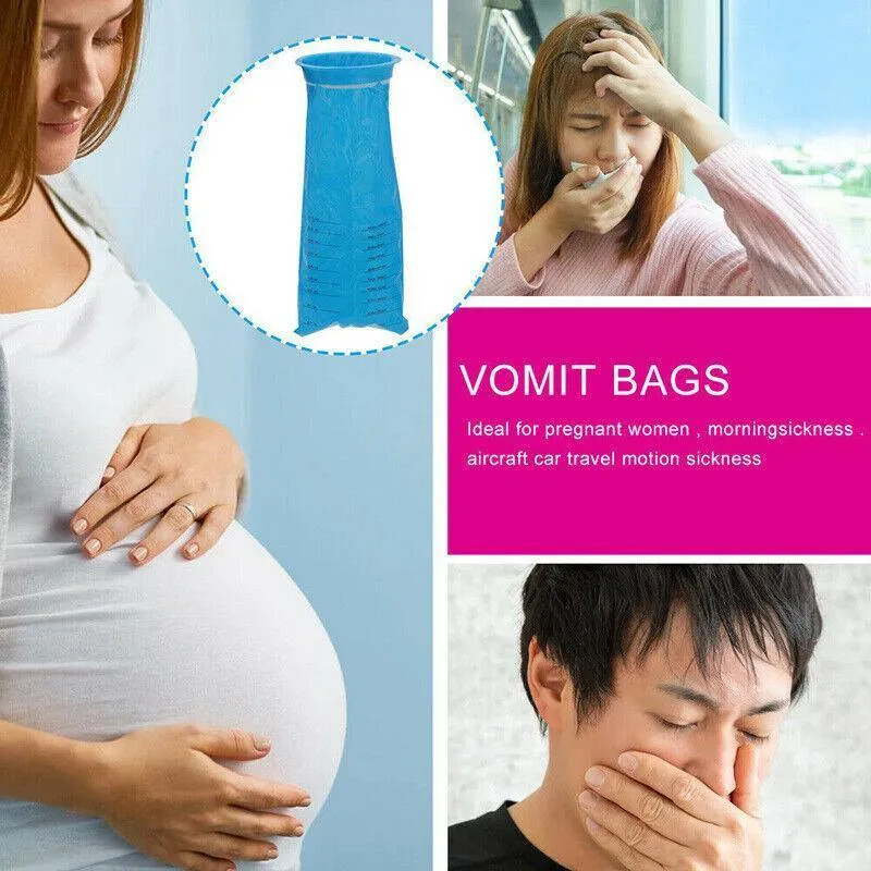 50X Leakproof Vomit Bags for Travel and Emergency Use