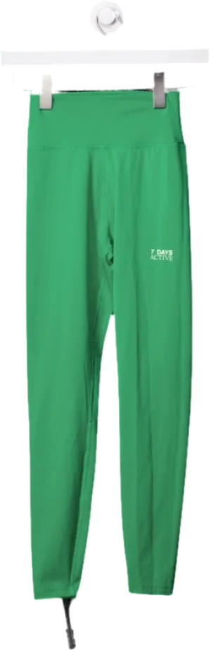 7 Days Active Green Signature Tights UK XS