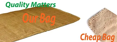 AAYU Bulk Burlap Sand Bags for Flood Control, Water Curving Barrier | Perfect for Exercise/Fitness, Gardening, Preserving Seeds, Grow Potatoes | 32 x 14 inch | 10 Piece Packs