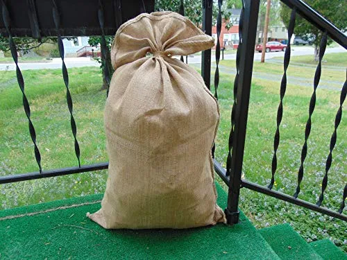 AAYU Bulk Burlap Sand Bags for Flood Control, Water Curving Barrier | Perfect for Exercise/Fitness, Gardening, Preserving Seeds, Grow Potatoes | 32 x 14 inch | 10 Piece Packs