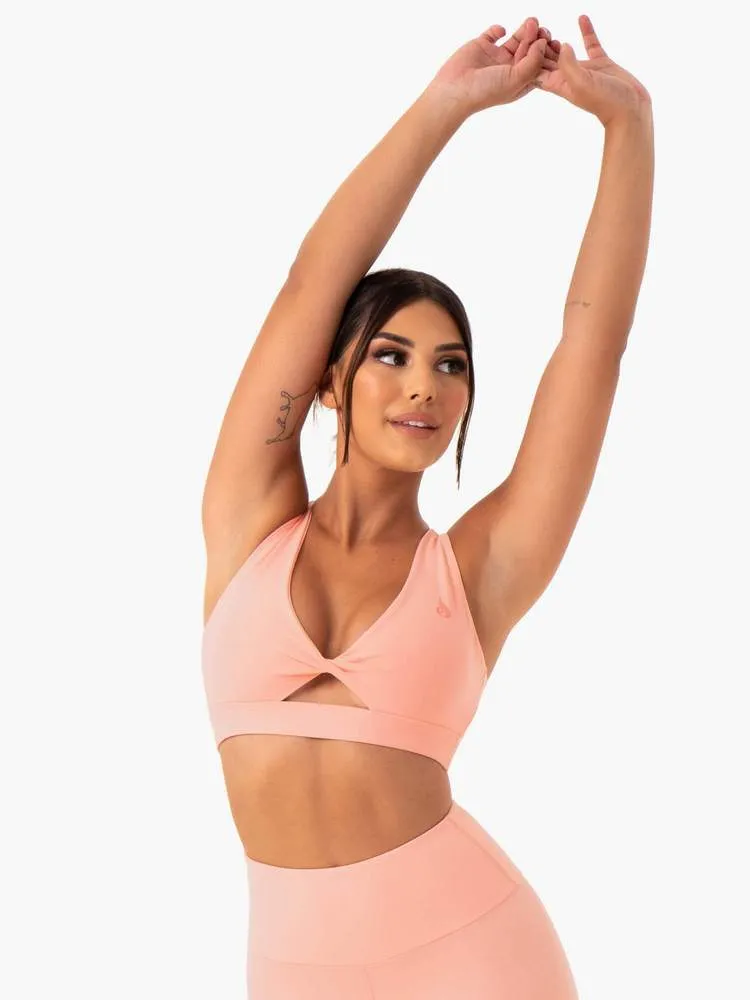 ADAPT TWIST SPORTS BRA - PEACH