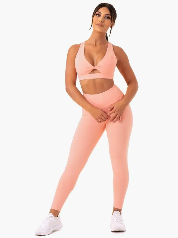 ADAPT TWIST SPORTS BRA - PEACH