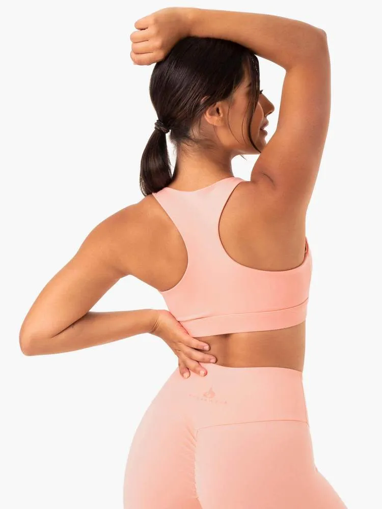 ADAPT TWIST SPORTS BRA - PEACH