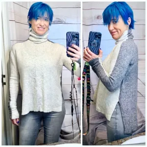 •|•AHTLETA•| Transit Colorblock Turtleneck Sweater Merino Extra Fine Wool Small