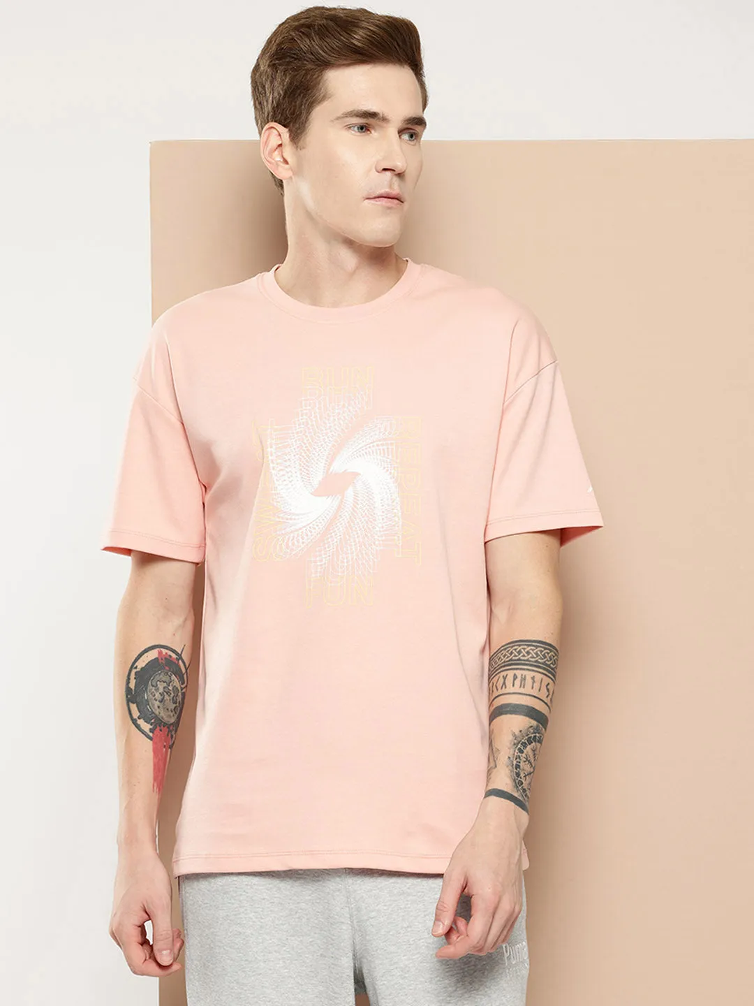 Alcis Men Typography Printed Sports T-shirt