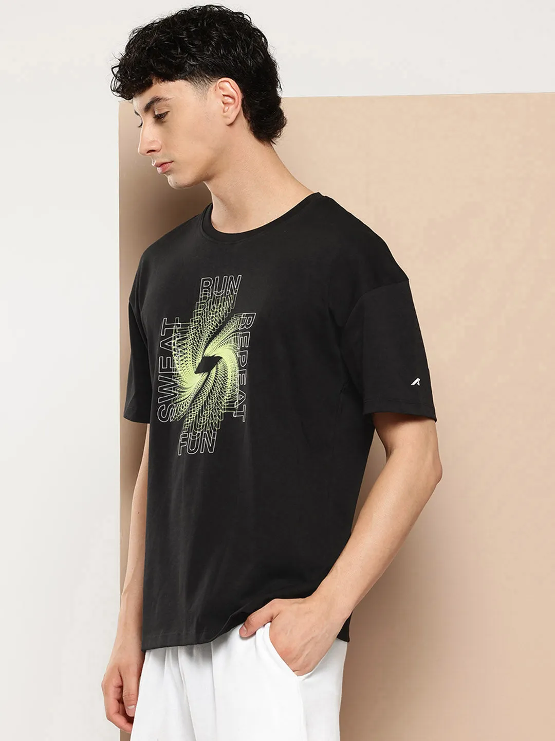 Alcis Men Typography Printed Sports T-shirt