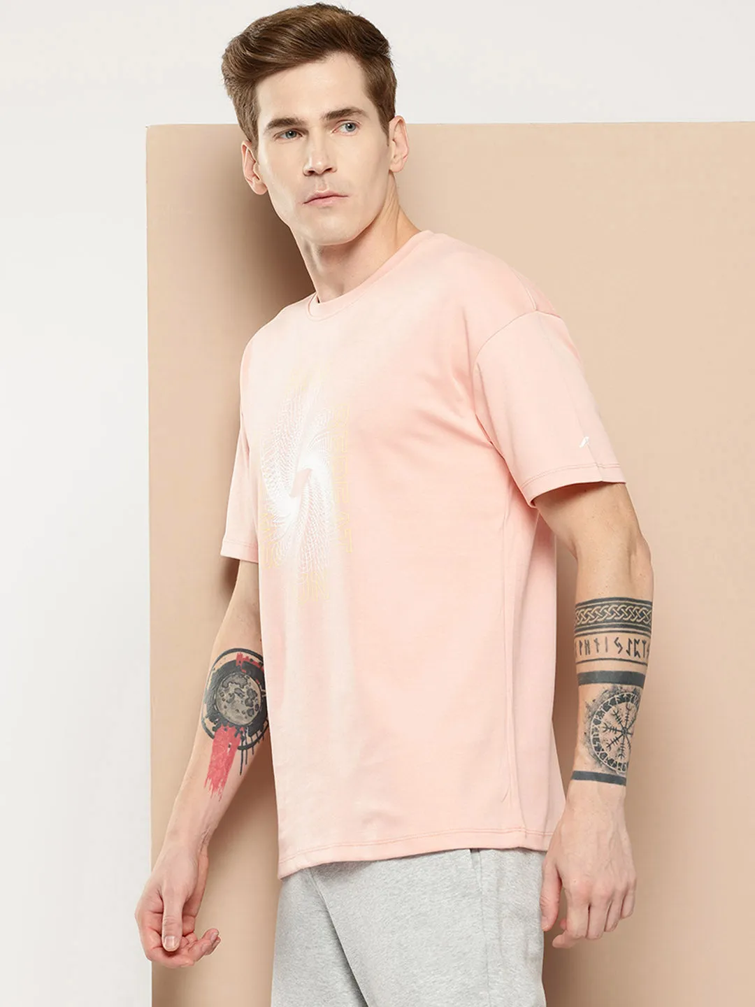 Alcis Men Typography Printed Sports T-shirt