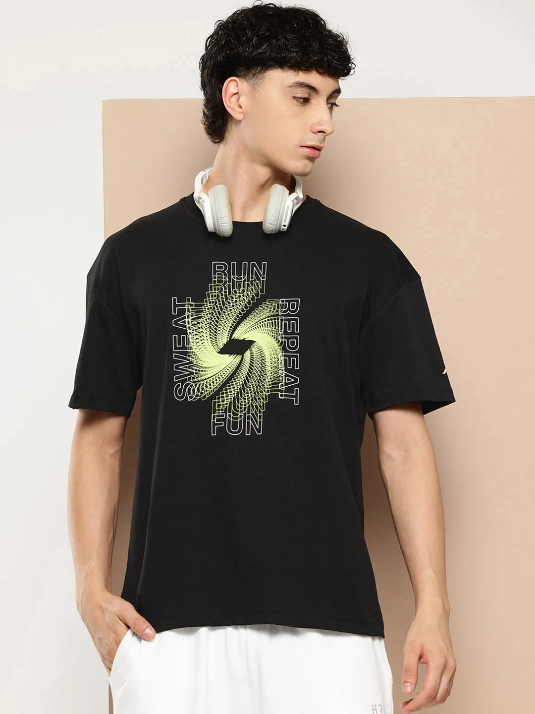 Alcis Men Typography Printed Sports T-shirt
