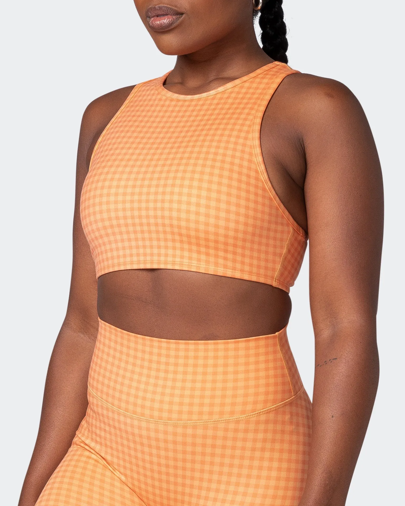 All Rounder Bra - Peaches And Cream Check Print