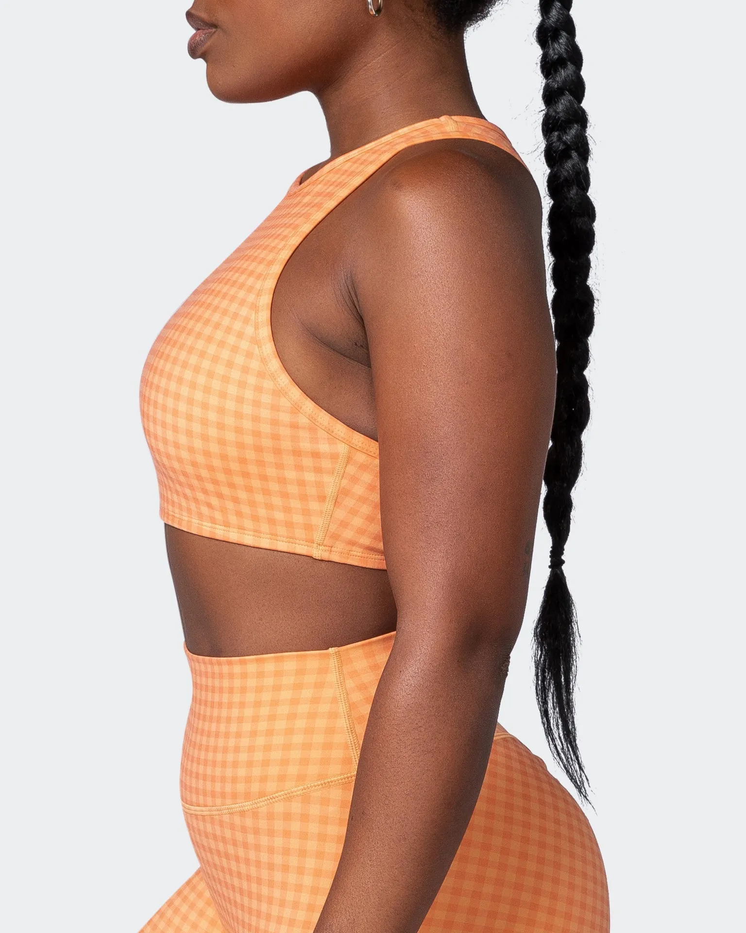 All Rounder Bra - Peaches And Cream Check Print