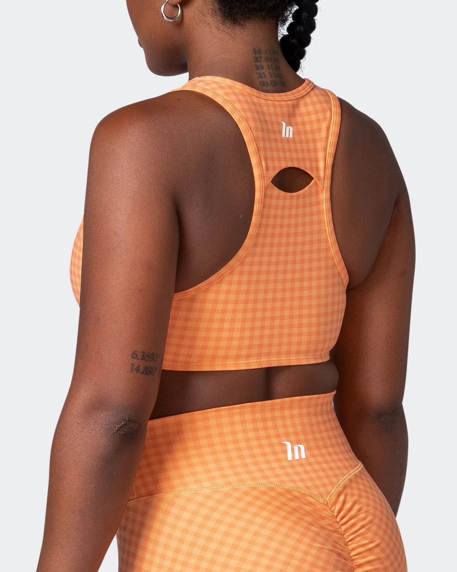 All Rounder Bra - Peaches And Cream Check Print