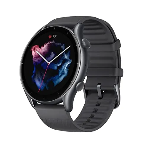 Amazfit GTR 3 Smart Watch 46mm for Android iPhone, 21-Day Battery Life, Alexa Built-in, GPS, Fitness Tracker with 150  Sports Modes, AMOLED Display, Heart Rate Sleep Health Tracker, Black