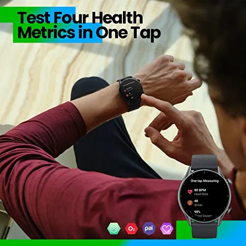 Amazfit GTR 3 Smart Watch 46mm for Android iPhone, 21-Day Battery Life, Alexa Built-in, GPS, Fitness Tracker with 150  Sports Modes, AMOLED Display, Heart Rate Sleep Health Tracker, Black