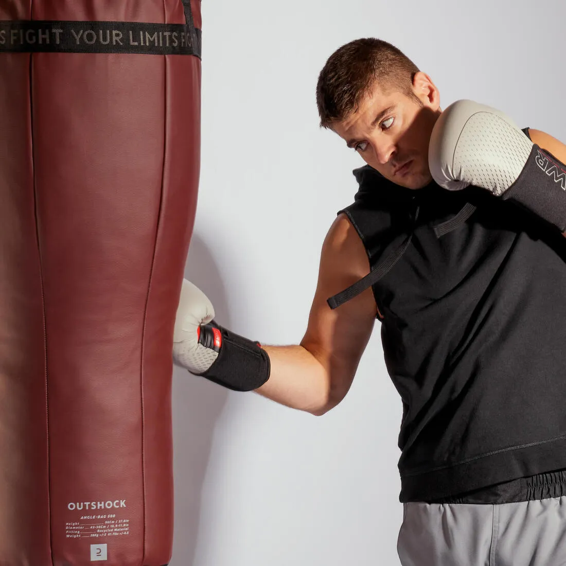 Angle Punching Bag 28 kg - Burgundy