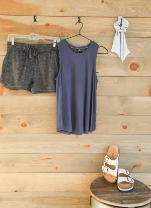 Arielle Navy Tank Top