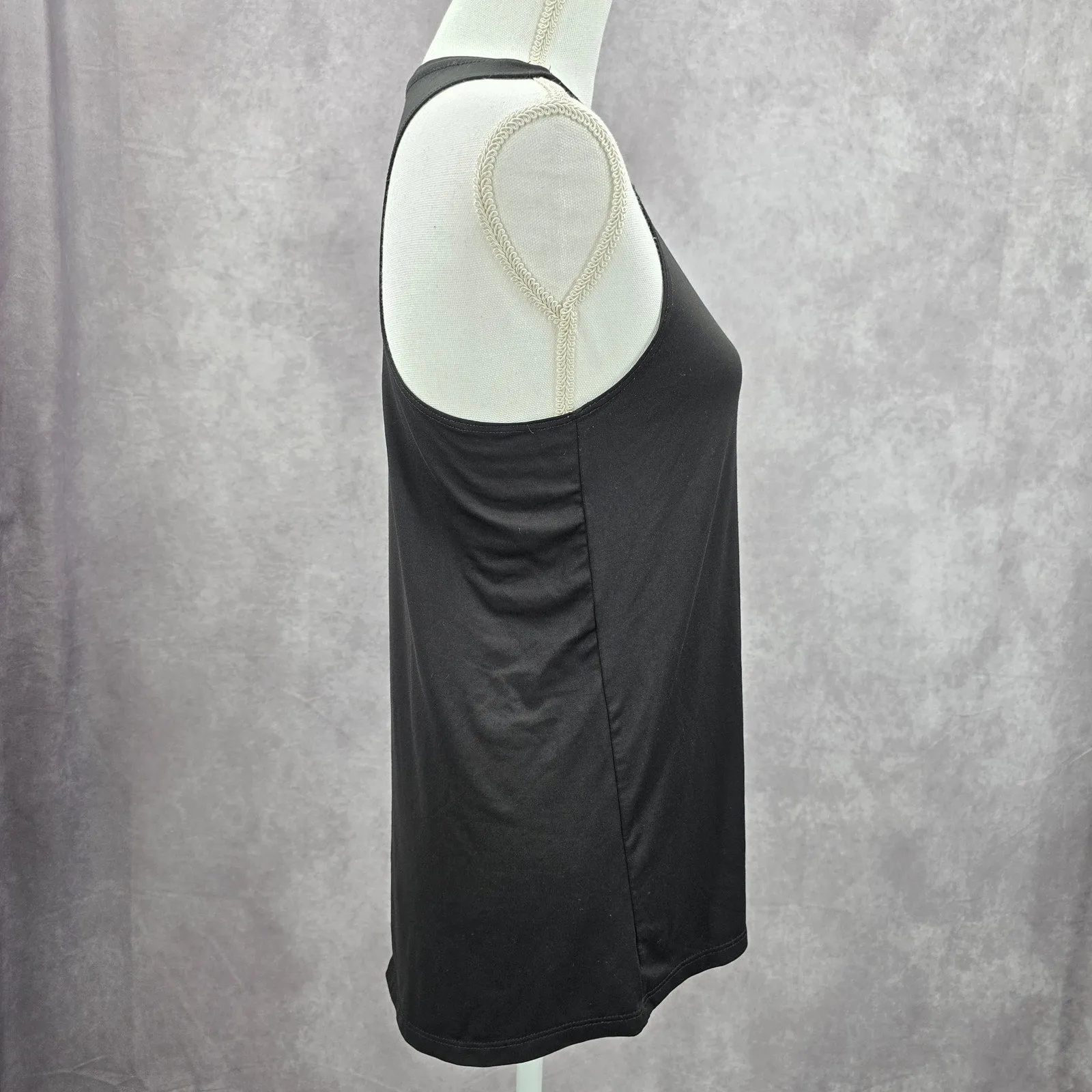 Athletic Works Black Activewear Sportswear Sleeveless Racerback Tank Top Small