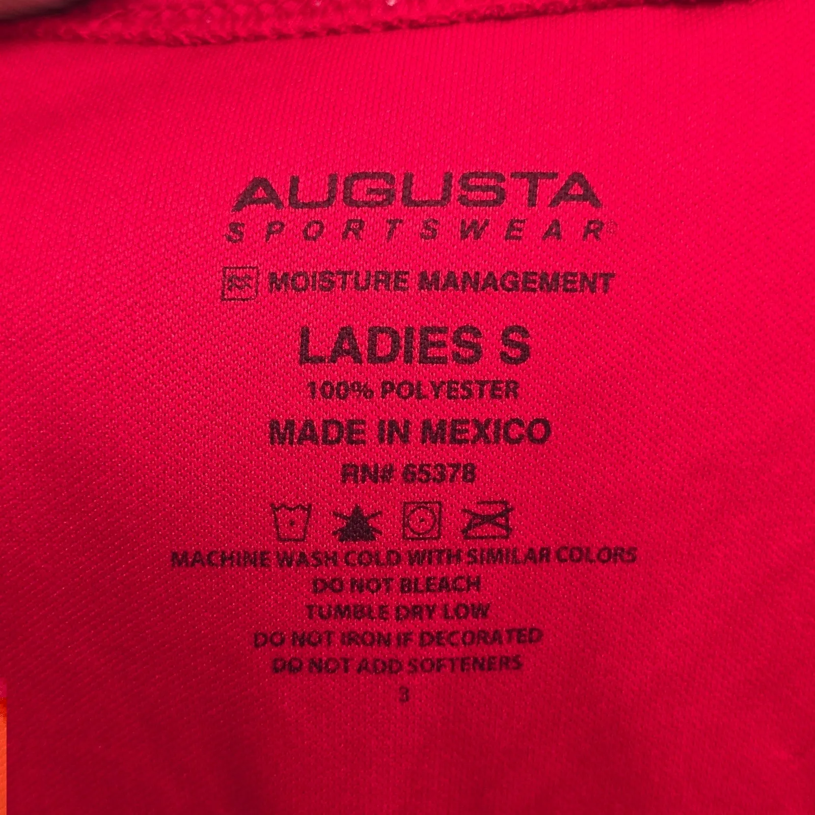 Augusta Red Performance Clark Creek Basketball Activewear Sports Small