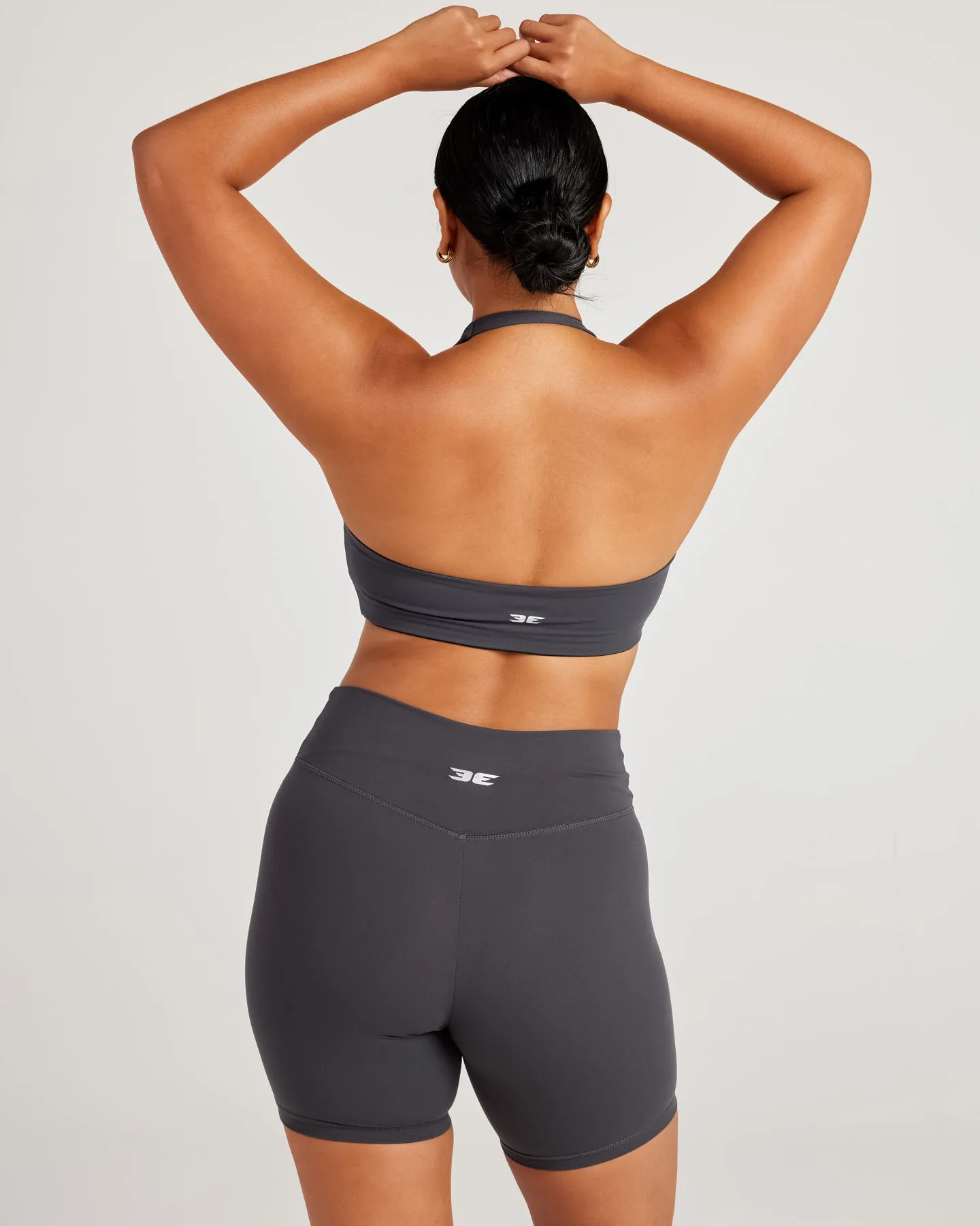 Aura Halter V2 Bra - Charcoal