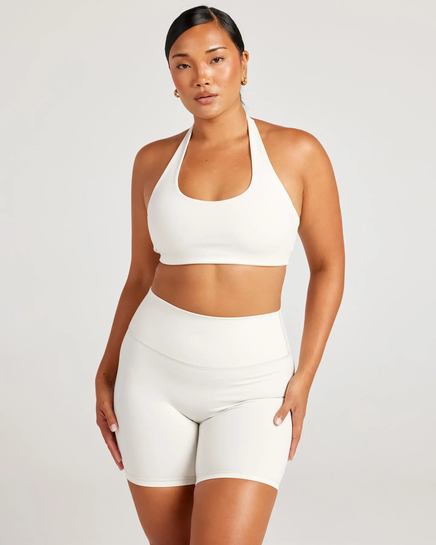 Aura Halter V2 Bra - Vanilla Latte