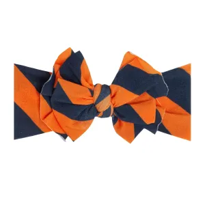 Baby Bling Navy / Orange Printed FAB-BOW-LOUS