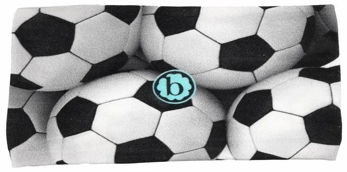 Baby Bling Soccer Printed Knot Headband