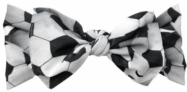 Baby Bling Soccer Printed Knot Headband