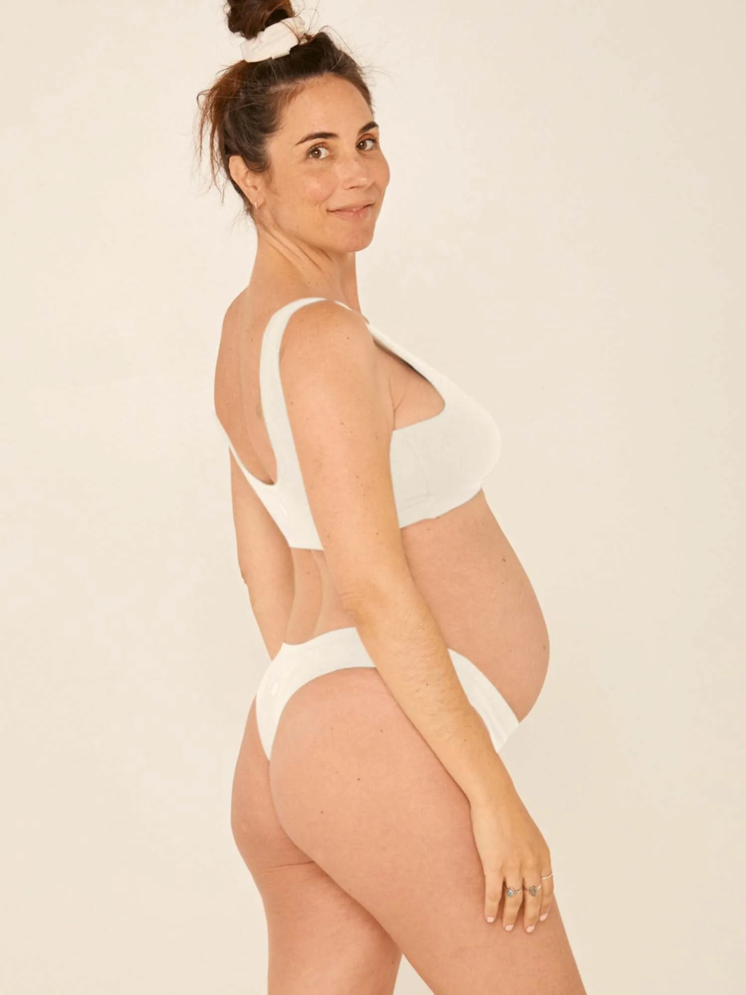 Bamboo Hip G-String - Cream