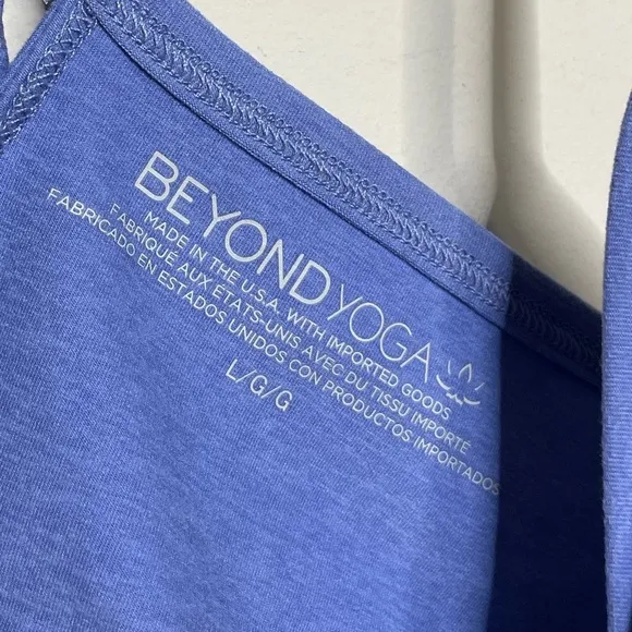 Beyond Yoga Spacedye Slim Racerback Cropped Tank Periwinkle Cloud Heather