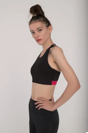 Black Crew Love Bra Top