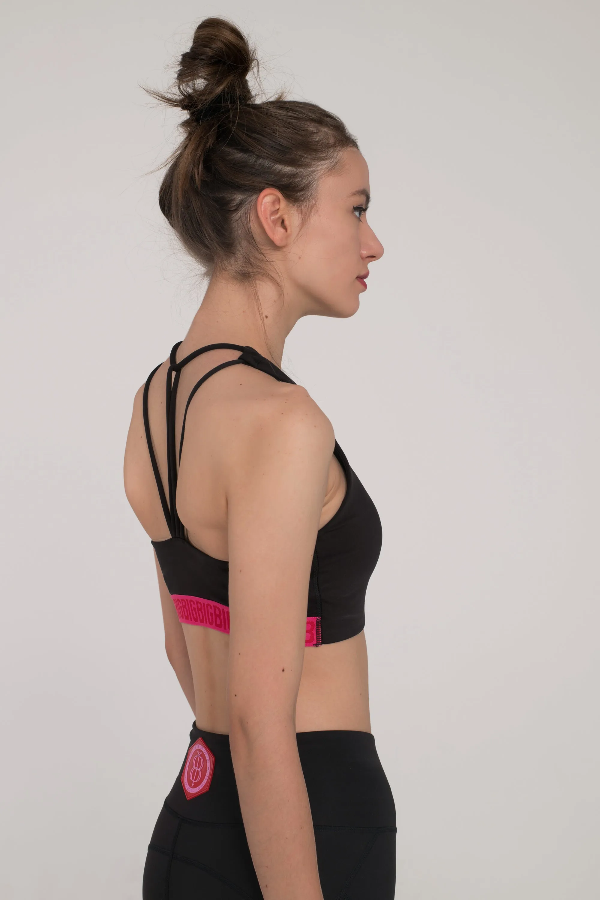Black Crew Love Bra Top