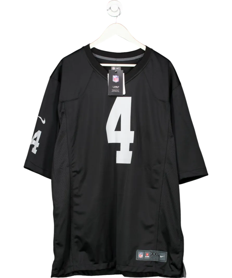 Black Nike Las Vegas Raiders Derek Carr Game Jersey UK XXL